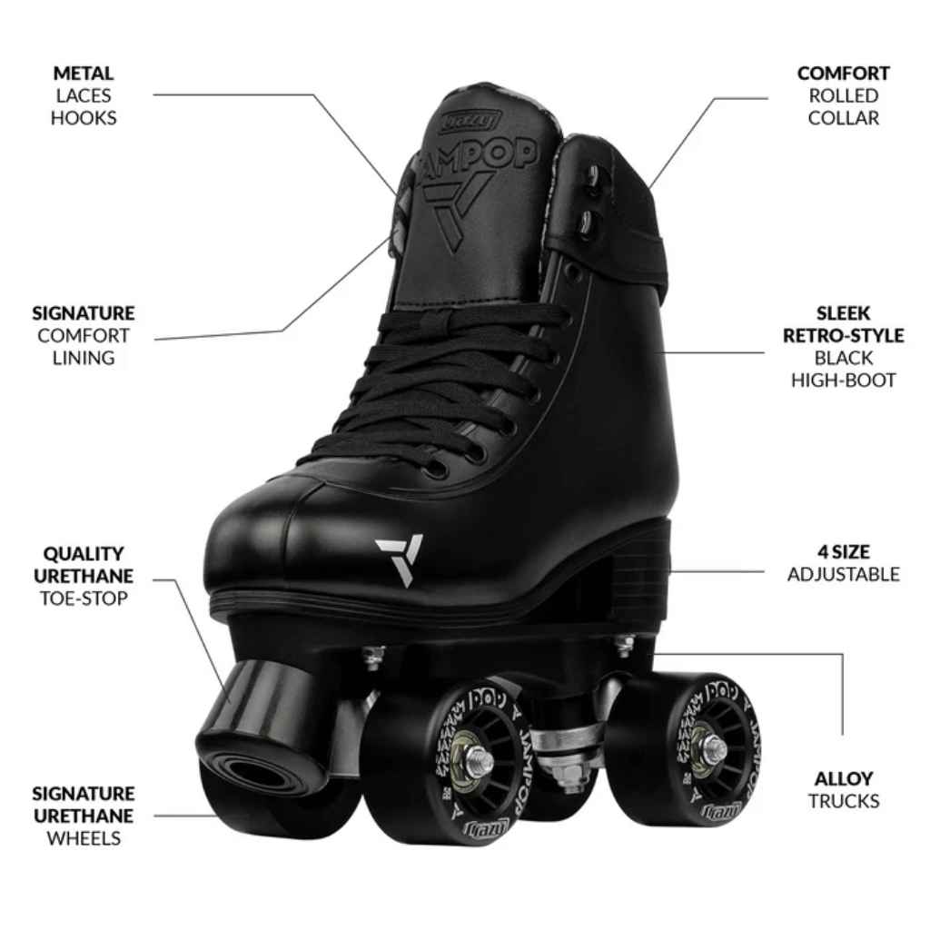 JAM POP Size Adjustable Rollerskates - Crazy Skates