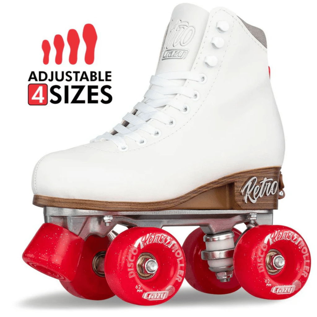 Retro Size Adjustable Rollerskates - Crazy Skates