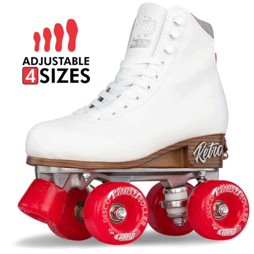 Retro Size Adjustable Rollerskates - Crazy Skates