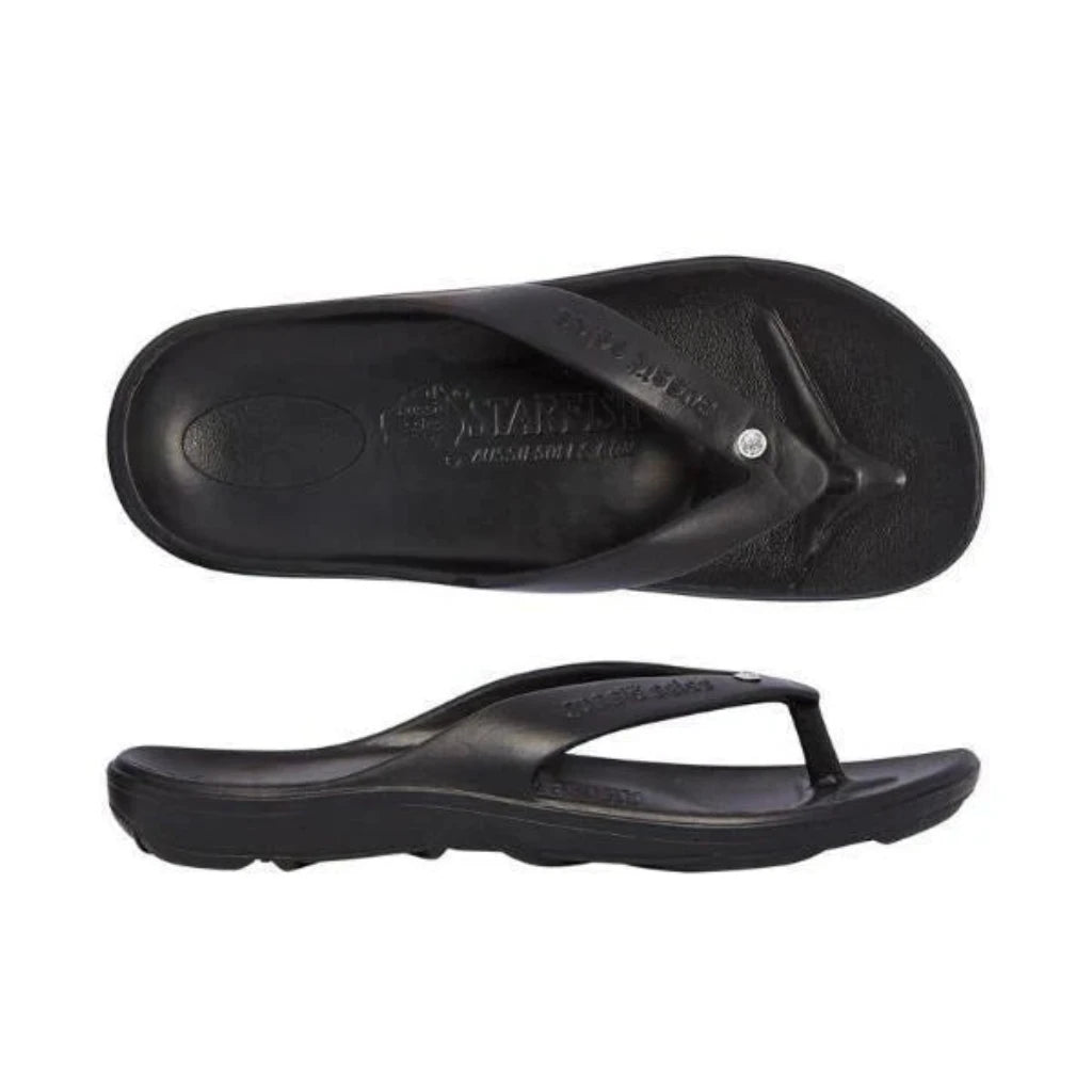 Black Aussie Soles 2.0 Thongs with Diamante