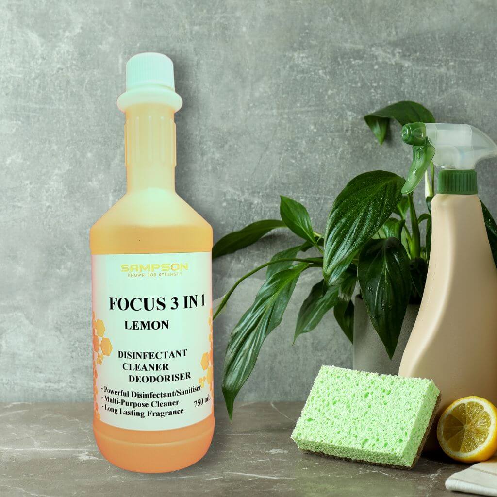 Focus Disinfectant Cleaning Fluid - Lemon Fragrance 750ml