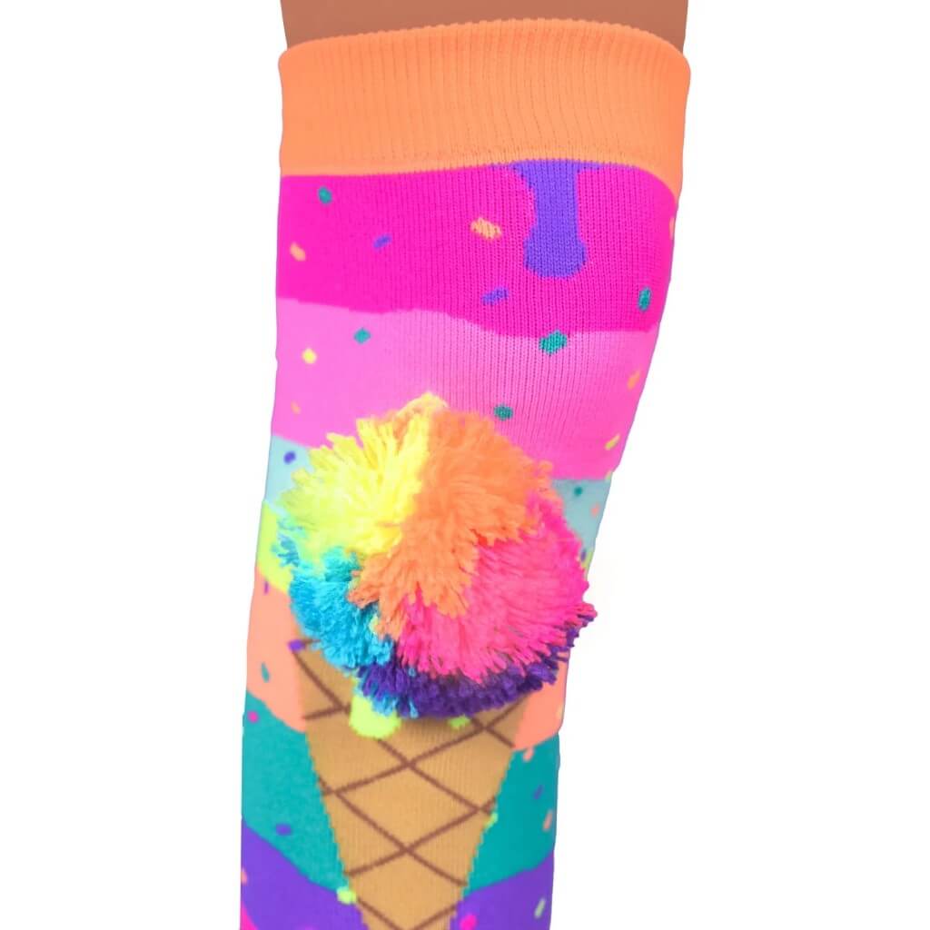Ice Cream Sock Pompom Closeup