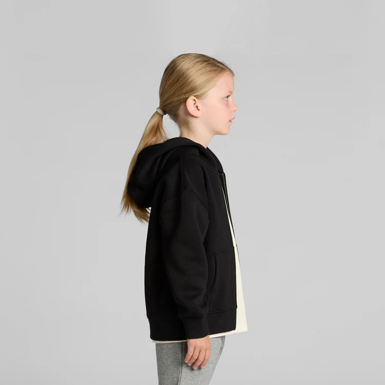 Kids_Hoodie_Zip-Up_Black_on_Girl_Side