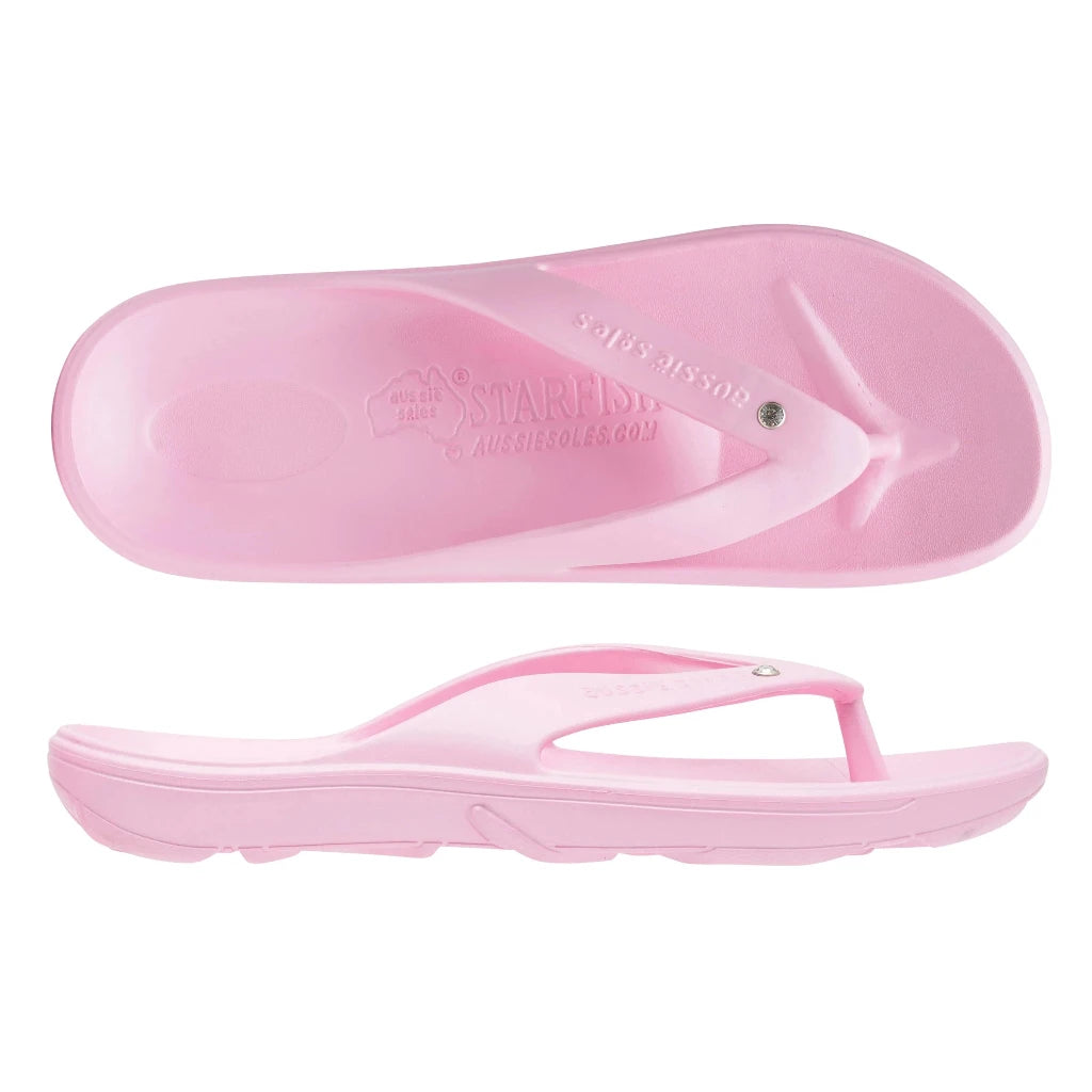 Pink Aussie Soles 2.0 Thongs with Diamante