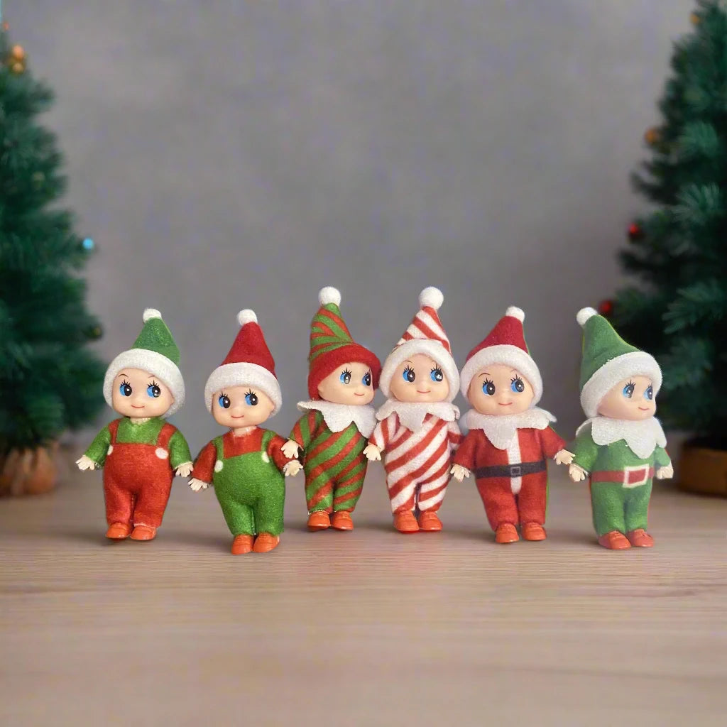 Baby Bookshelf Elf Christmas Doll Ornament