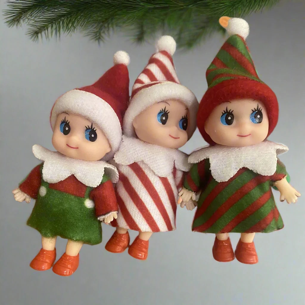 Baby Bookshelf Elf Christmas Doll Ornament