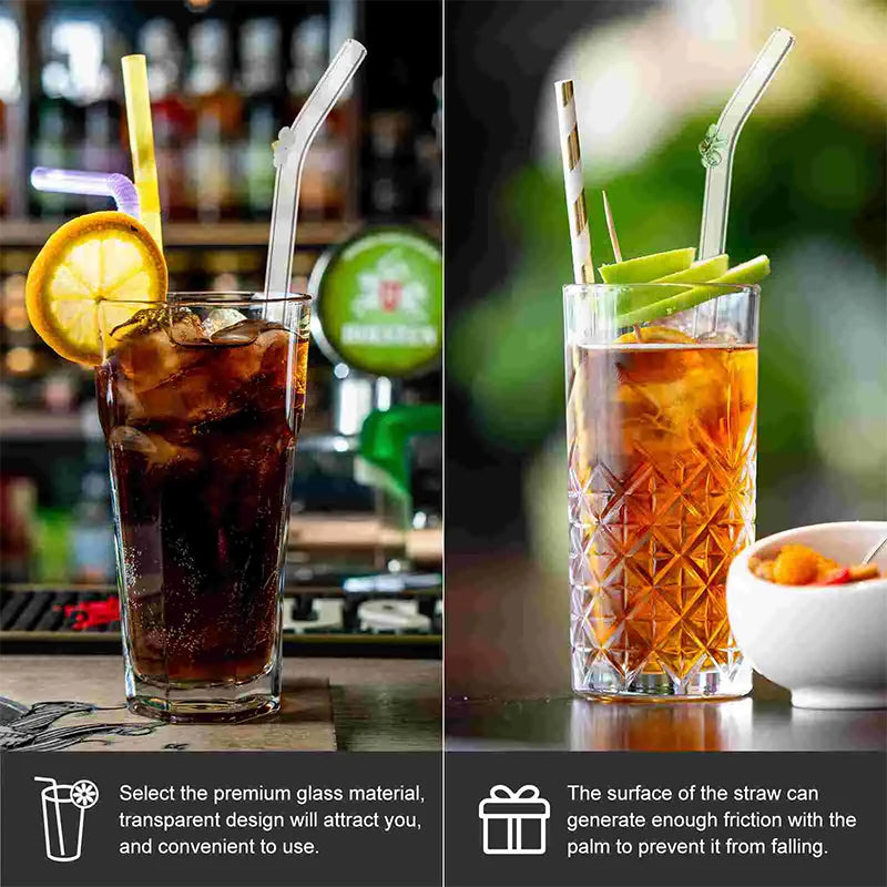 High Borosilicate Glass Drinking Straws and Brushes