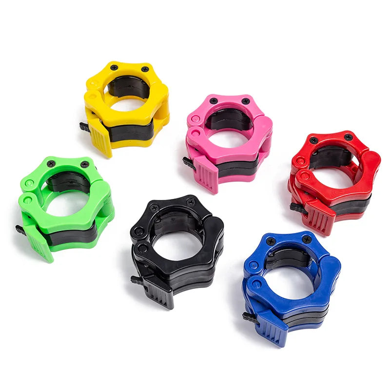 Barbell Collars/Clamps 2.5cm (2pcs) Spin Lock Weight Bar Clips for Weightlifting