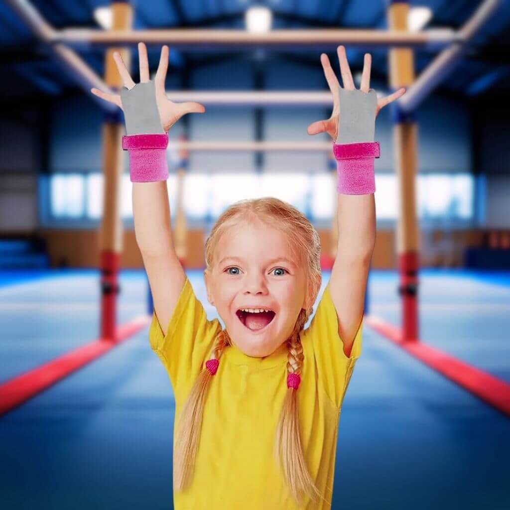 Sports Equipment - Small girl wearing grips