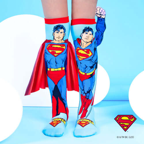 Superman Socks - Red and Blue - MADMIA