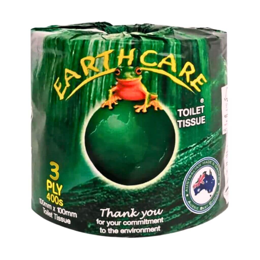 Earthcare Rolls of Toilet Paper x 48 (3 Ply, Extra Long, Recycled, Australian)