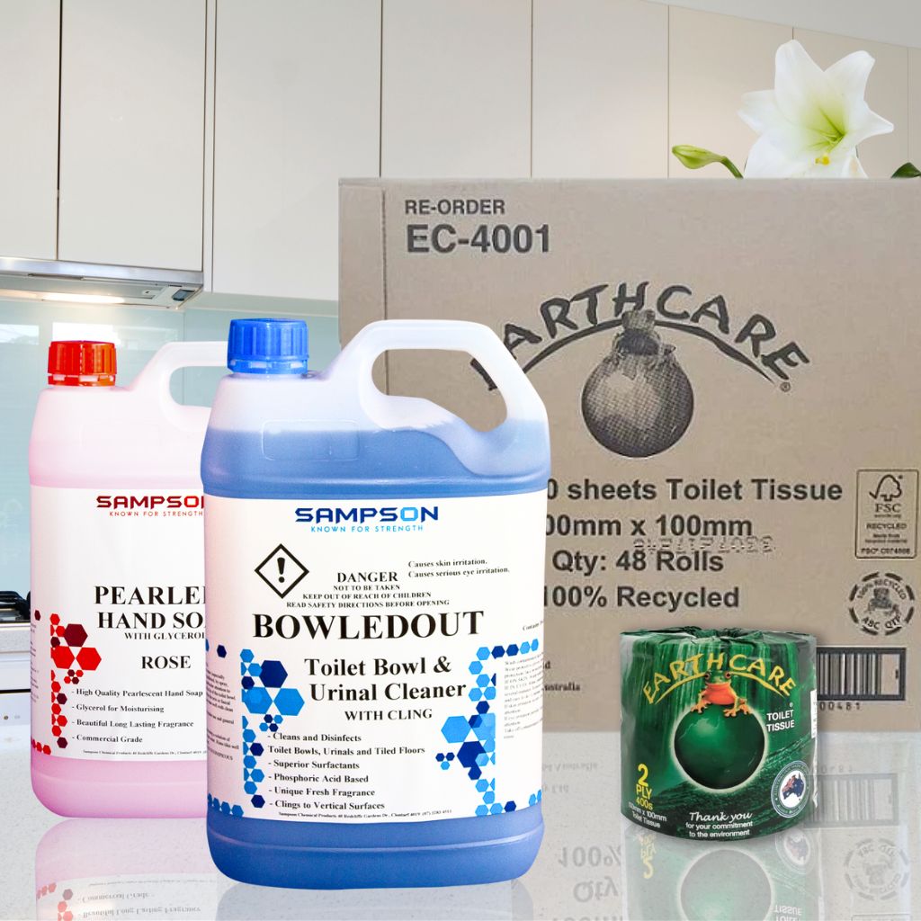 Earthcare Toilet Paper, Toilet Cleaner and Hand Soap Bundle