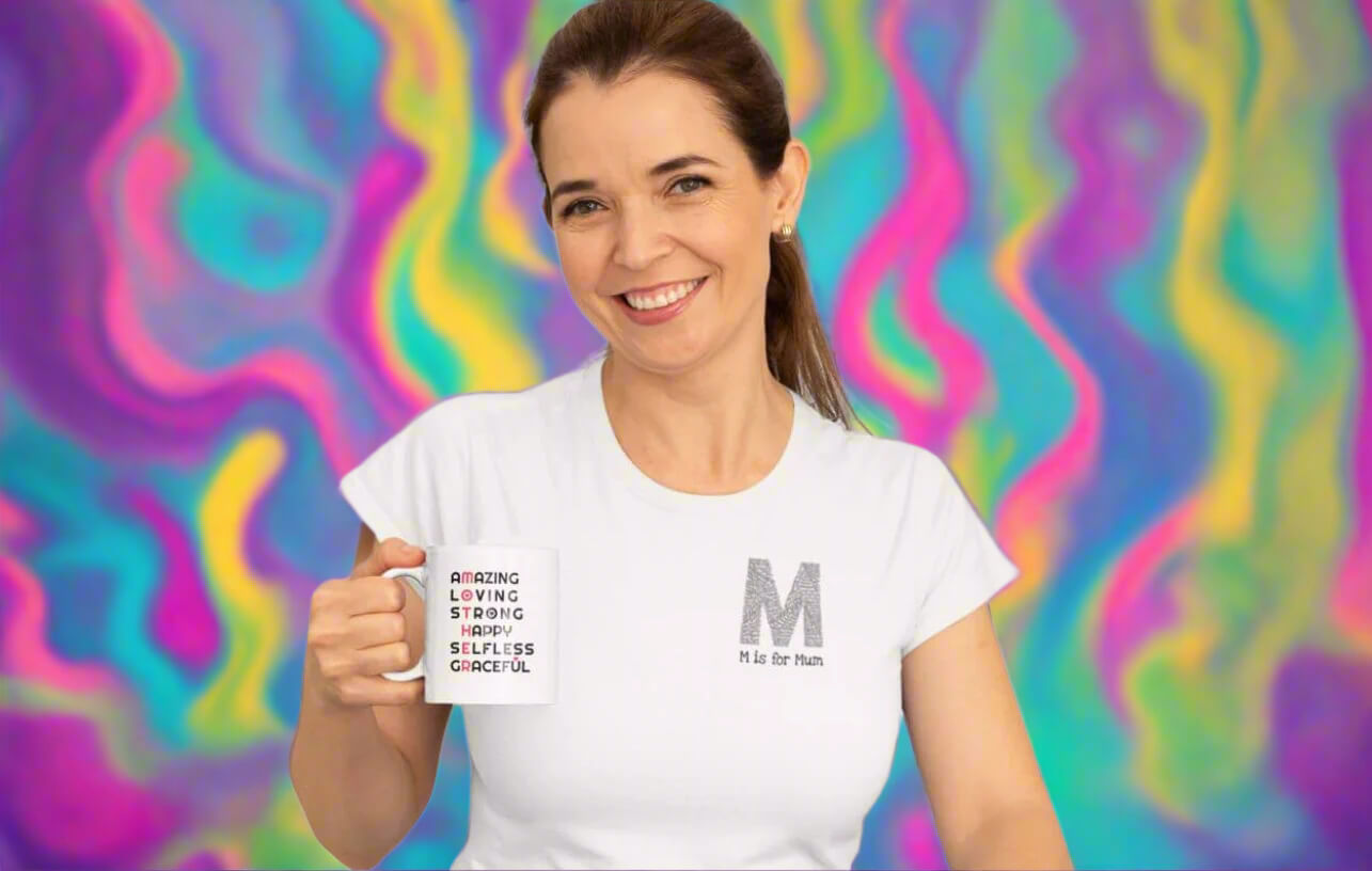 WPop Banner Pic - Mum Holding Mothers Day Mug