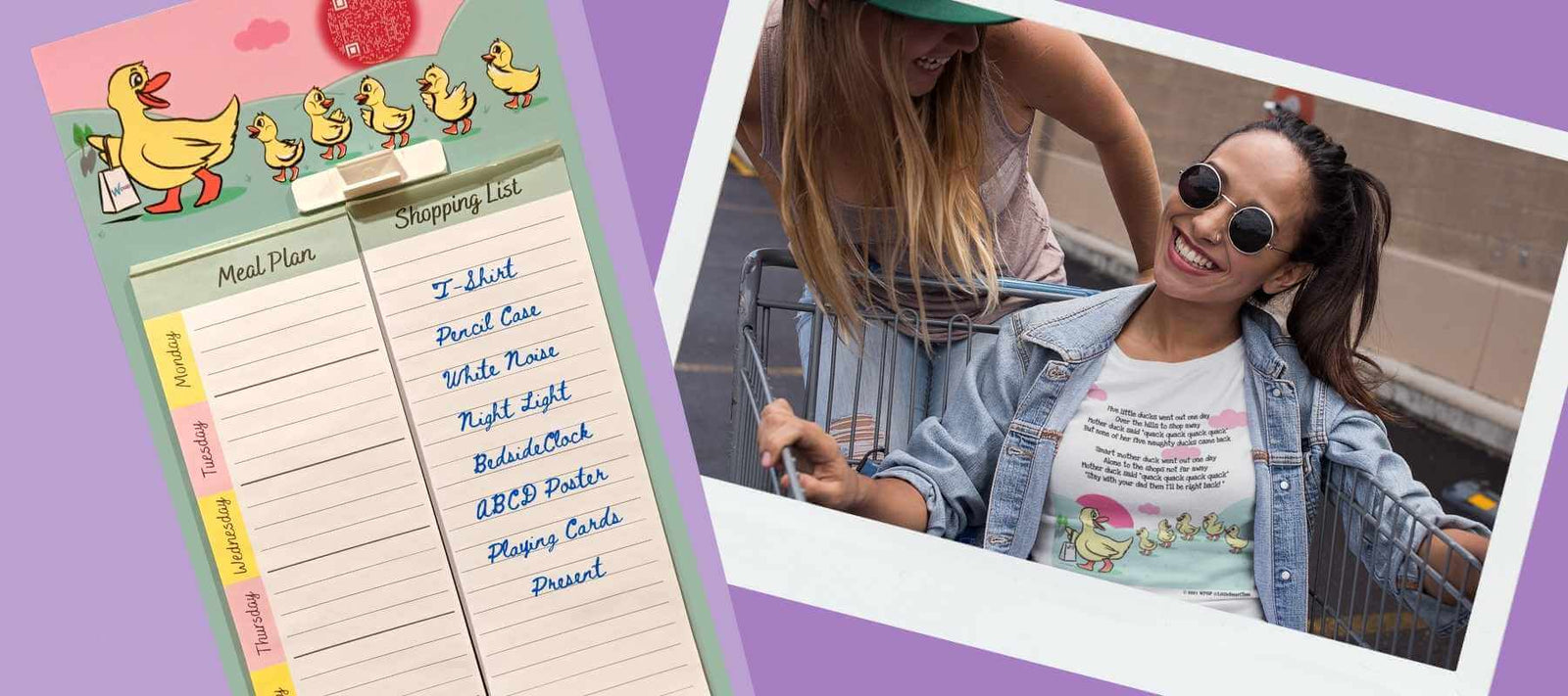 WPop Shopping Trolley with Meal Planner Shopping List