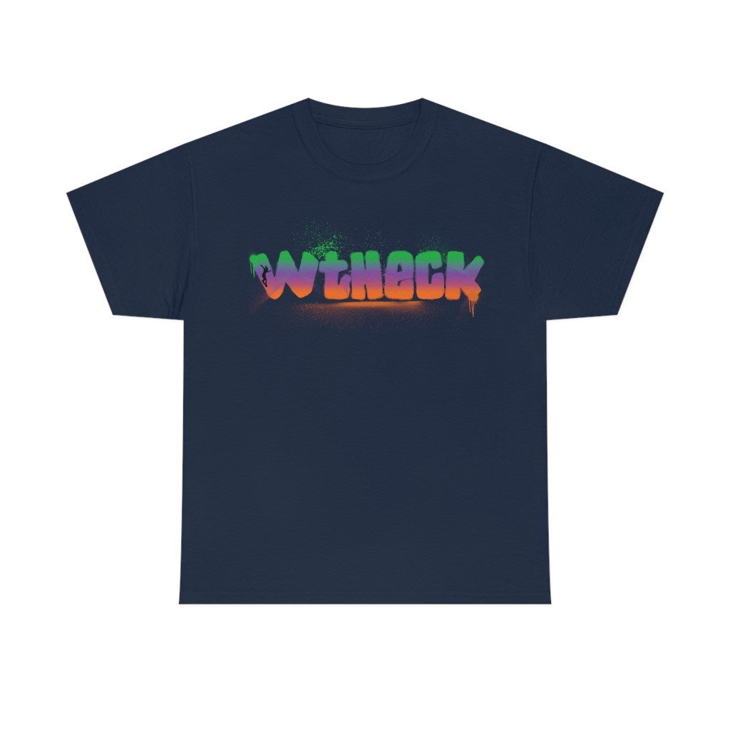 WtHeck Navy Blue Heavy Cotton TShirt Front