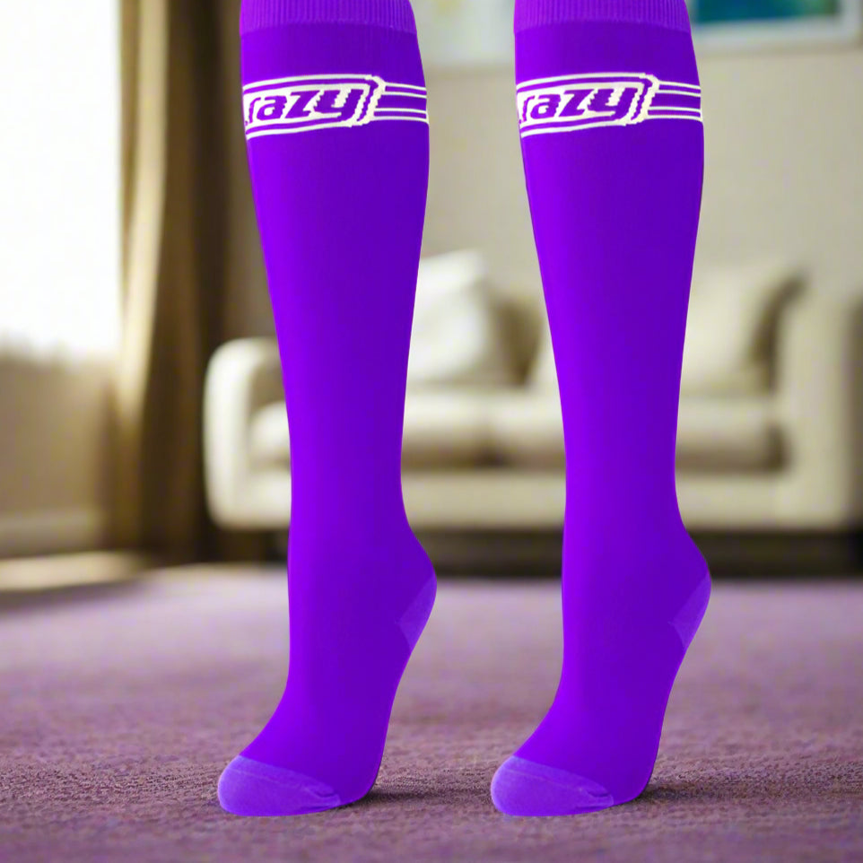 classic purple crazy skates socks