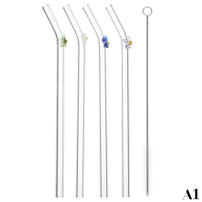 High Borosilicate Glass Drinking Straws and Brushes - The WPop Shop