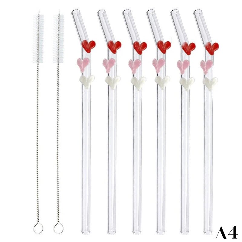 High Borosilicate Glass Drinking Straws and Brushes - The WPop Shop