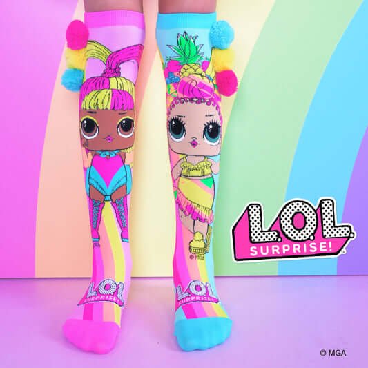 LOL Surprise Chicka & Glow Pom Pom Socks – Preschoolers - The WPop Shop