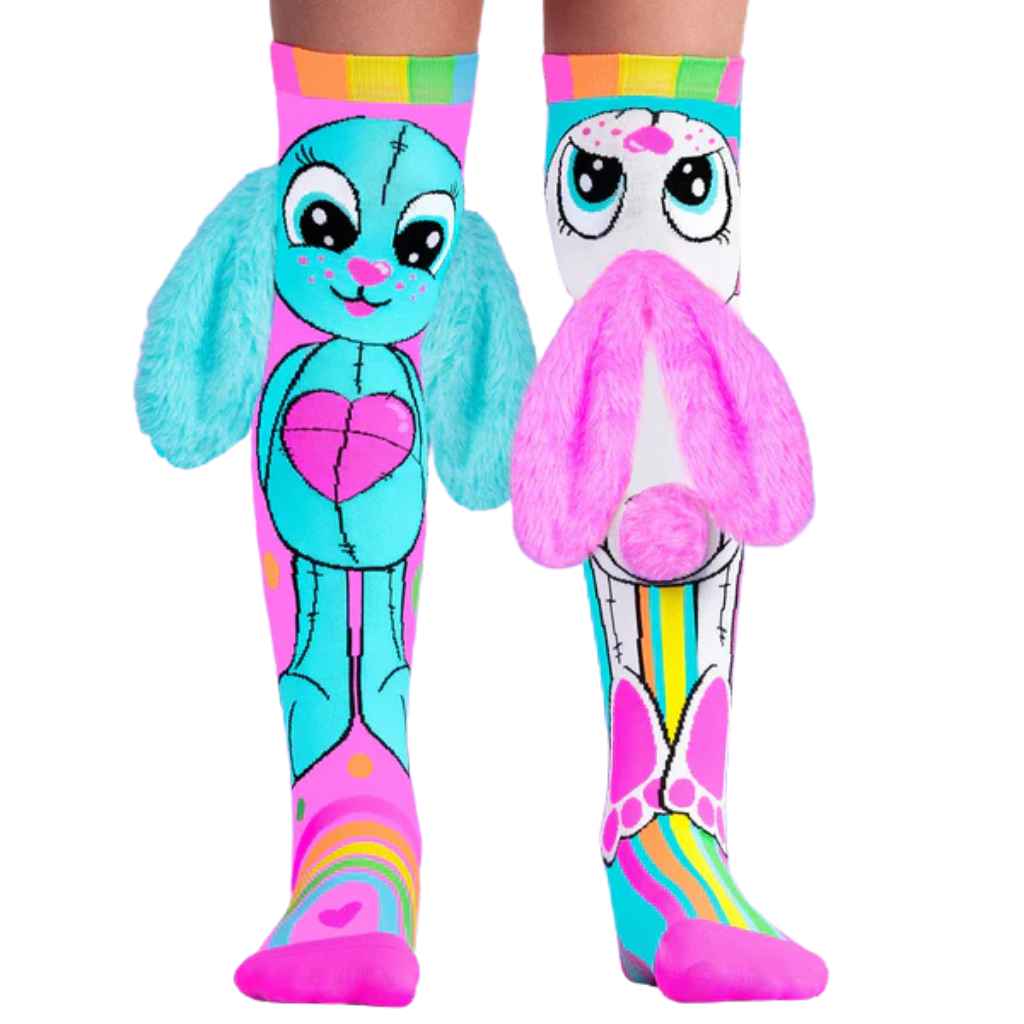 Rainbow Bunny Rabbit Crazy Socks - MADMIA - The WPop Shop