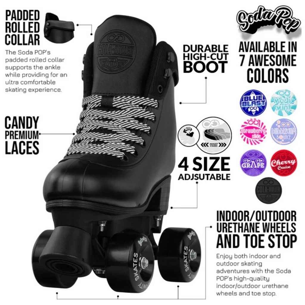 SODA POP Size Adjustable Rollerskates - Crazy Skates - The WPop Shop