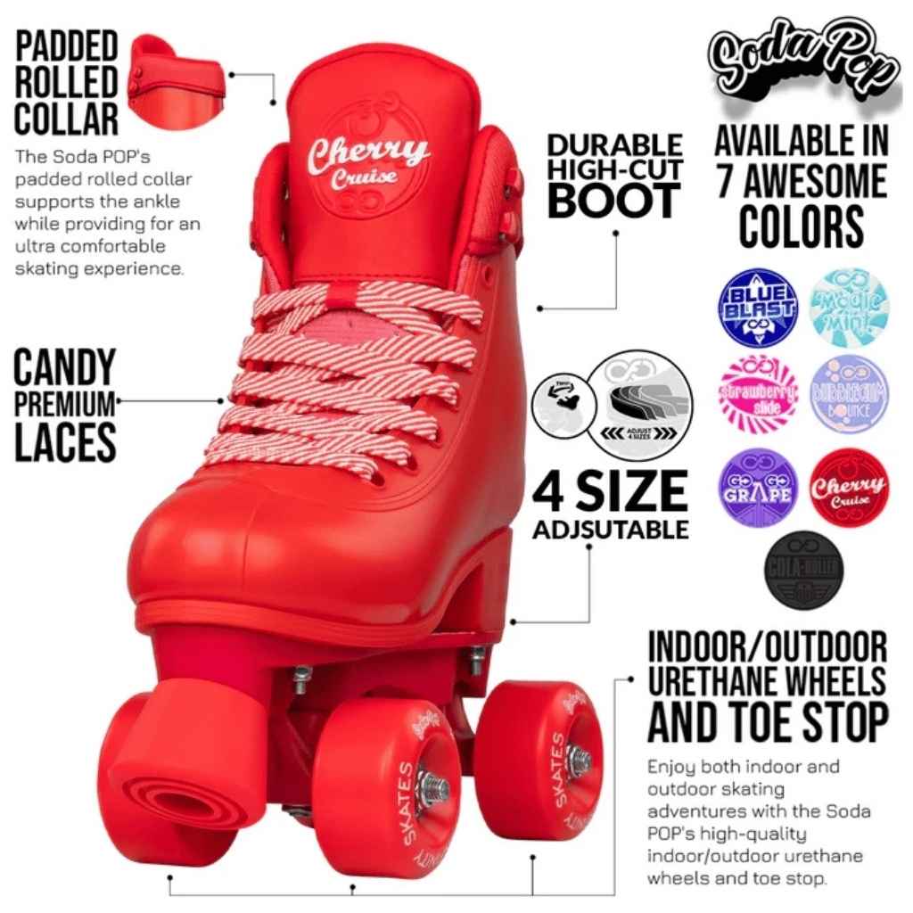 SODA POP Size Adjustable Rollerskates - Crazy Skates - The WPop Shop