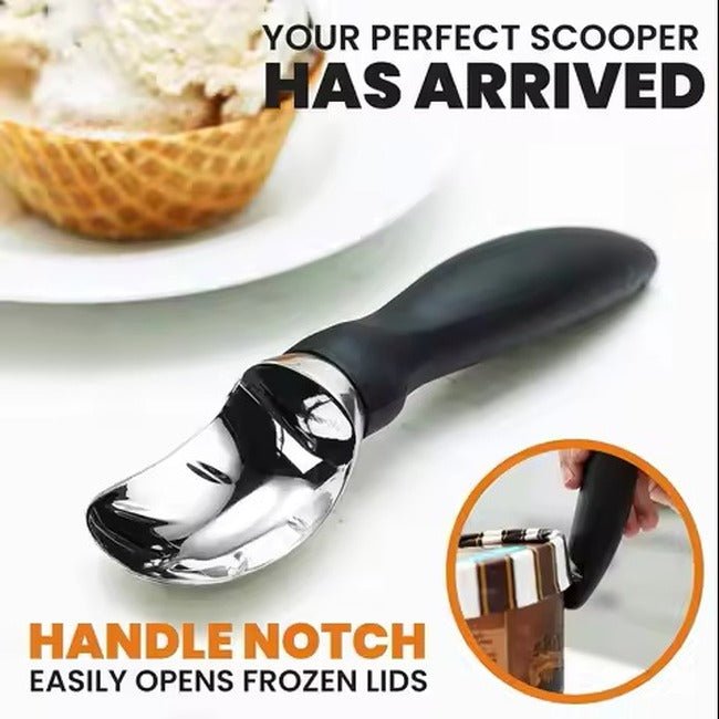 Stainless Steel Ice Cream Scoop with Ergonomic Handle - The WPop Shop