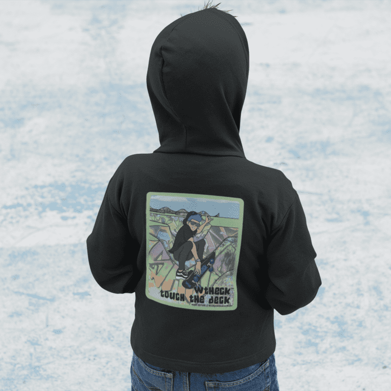 Boys Hoodie Wt Heck Skater Boy Back Black