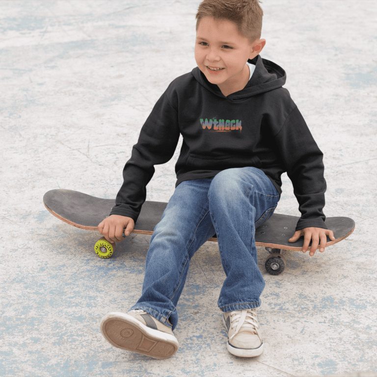 Boys Hoodie Wt Heck Skater Boy Front Black