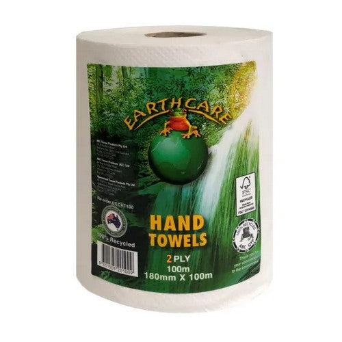 Paper Towel Rolls - Extra Long 2ply x 12 (Australian, Recycled)