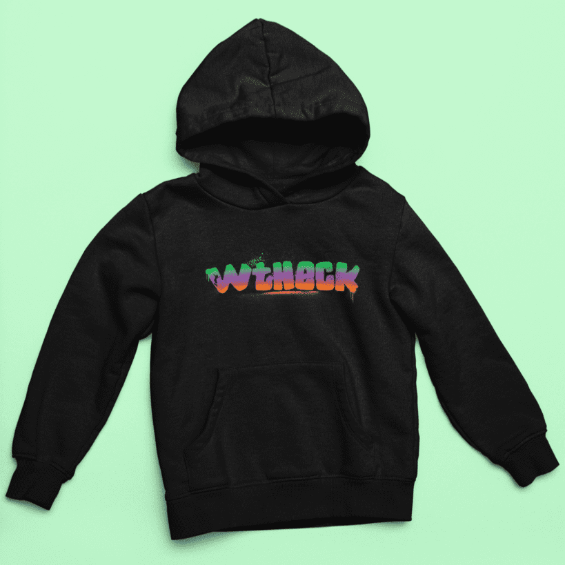 Hoodie Wt Heck Front Black