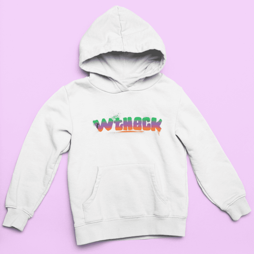 Hoodie Wt Heck Front White