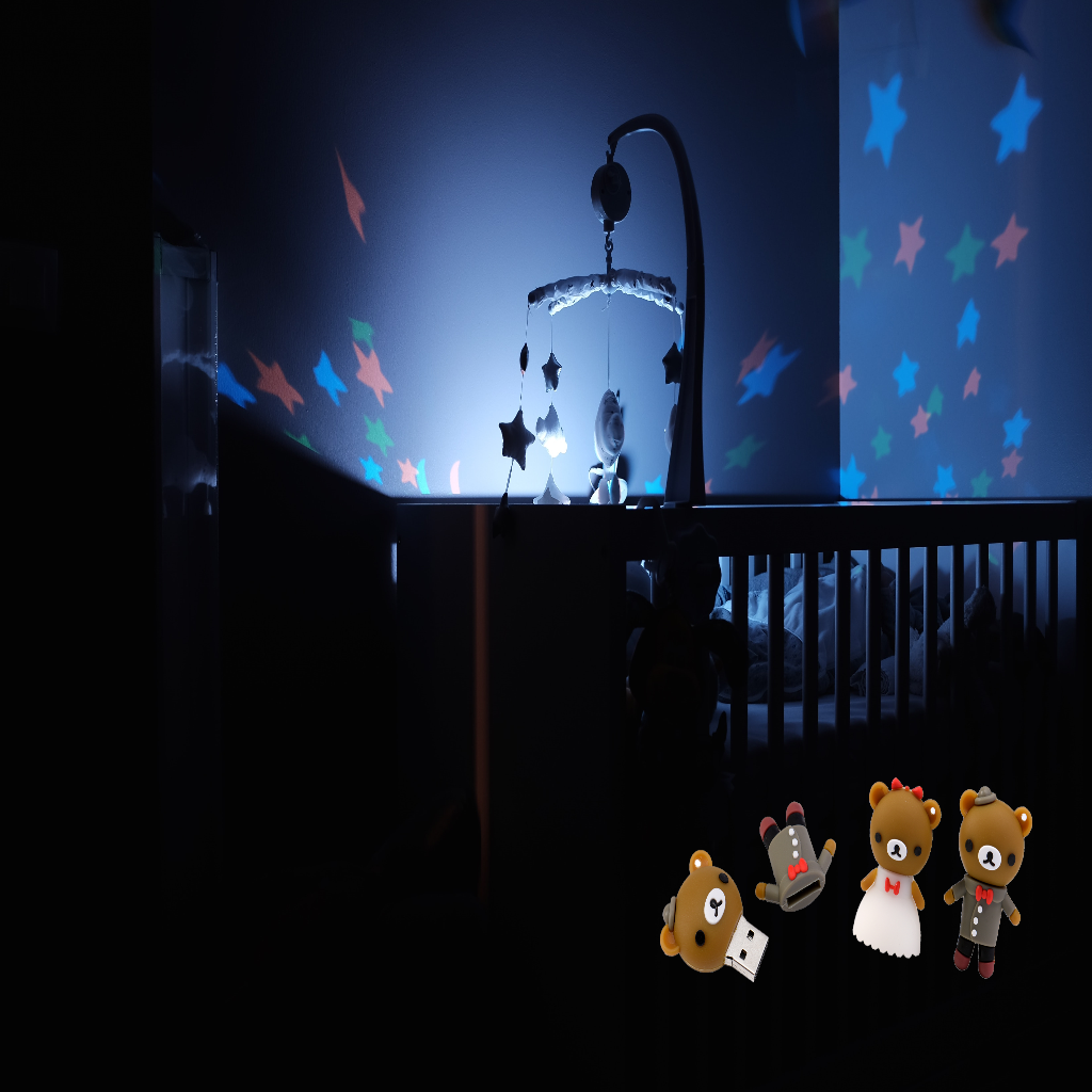 Lullaby Teddy USB Sticks with Cot