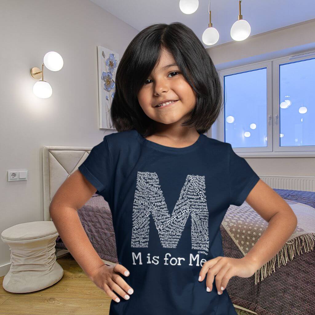 WPop T-Shirt Personalised M is for Me Navy